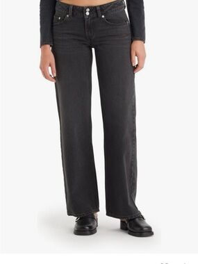 Levi’s Superlow Loose Jeans 32x32 NWT Black Wash Low Rise Baggy Straight Leg Y2K